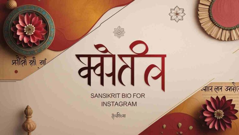 Sanskrit Bio for Instagram